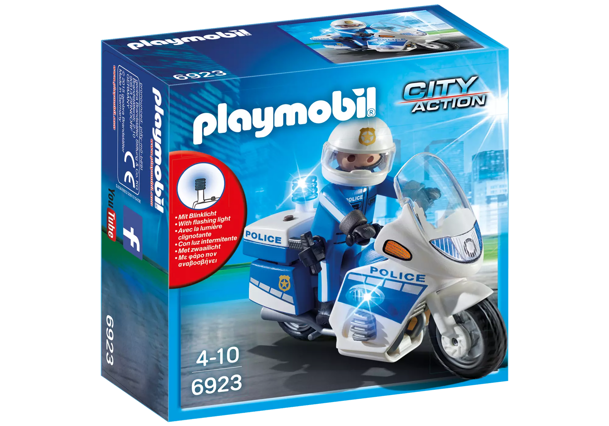 Playmobil 6923 City Action Polizeistreife mit LED Blinklicht - plegobil