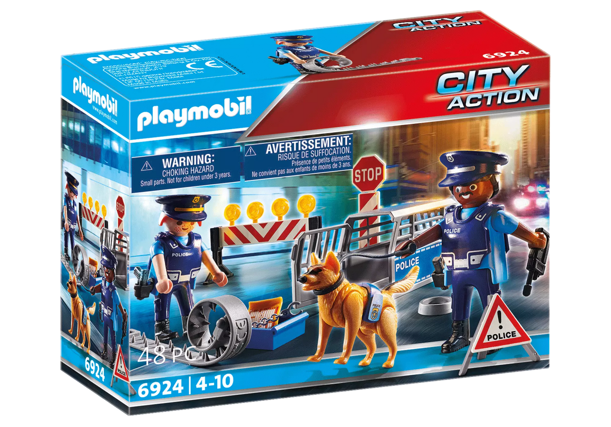 Playmobil 6924 City Action Polizei Straßensperre - plegobil