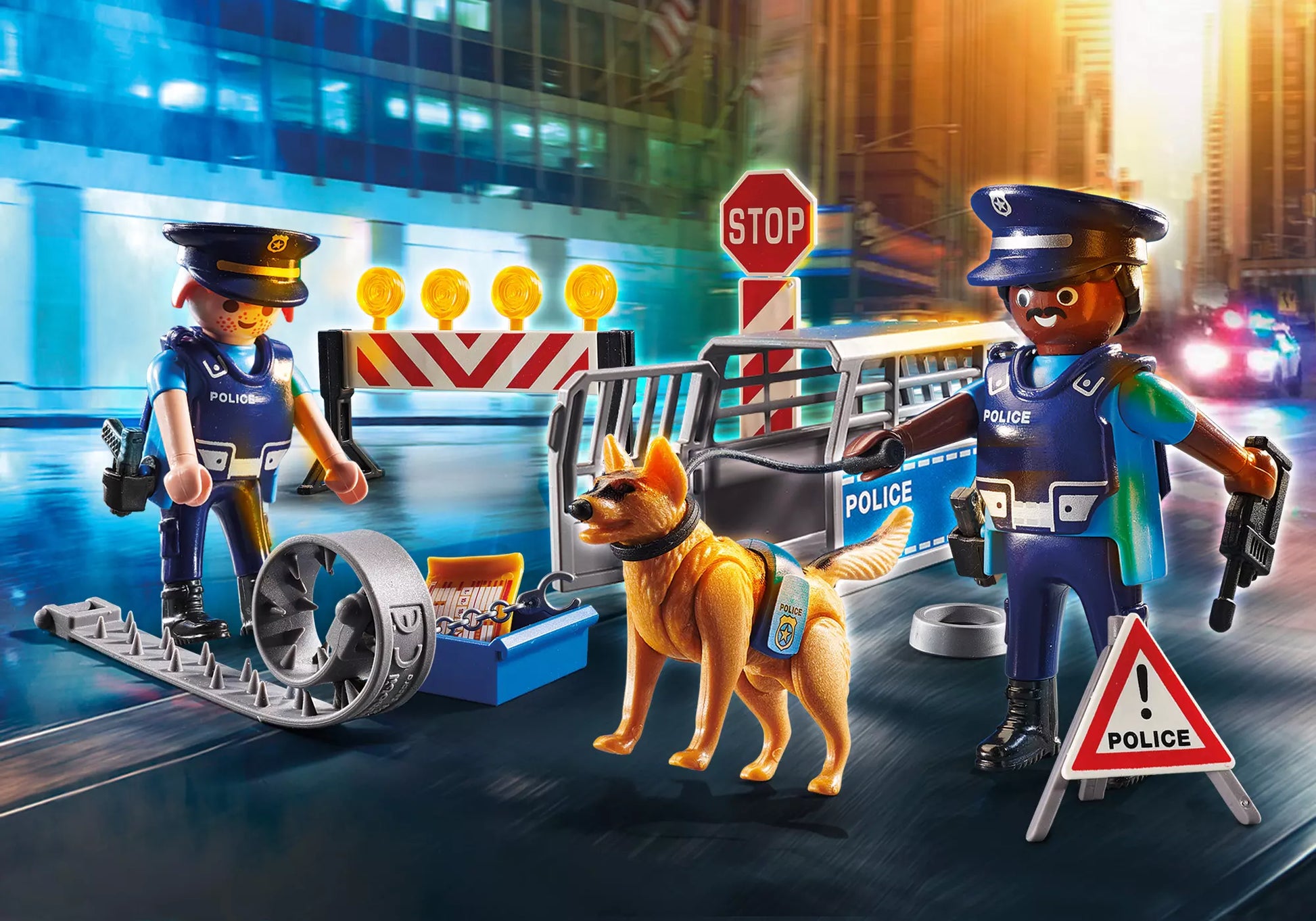Playmobil 6924 City Action Polizei Straßensperre - plegobil