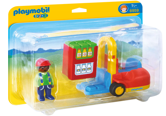 Playmobil 6959 1-2-3 Gabelstapler - plegobil