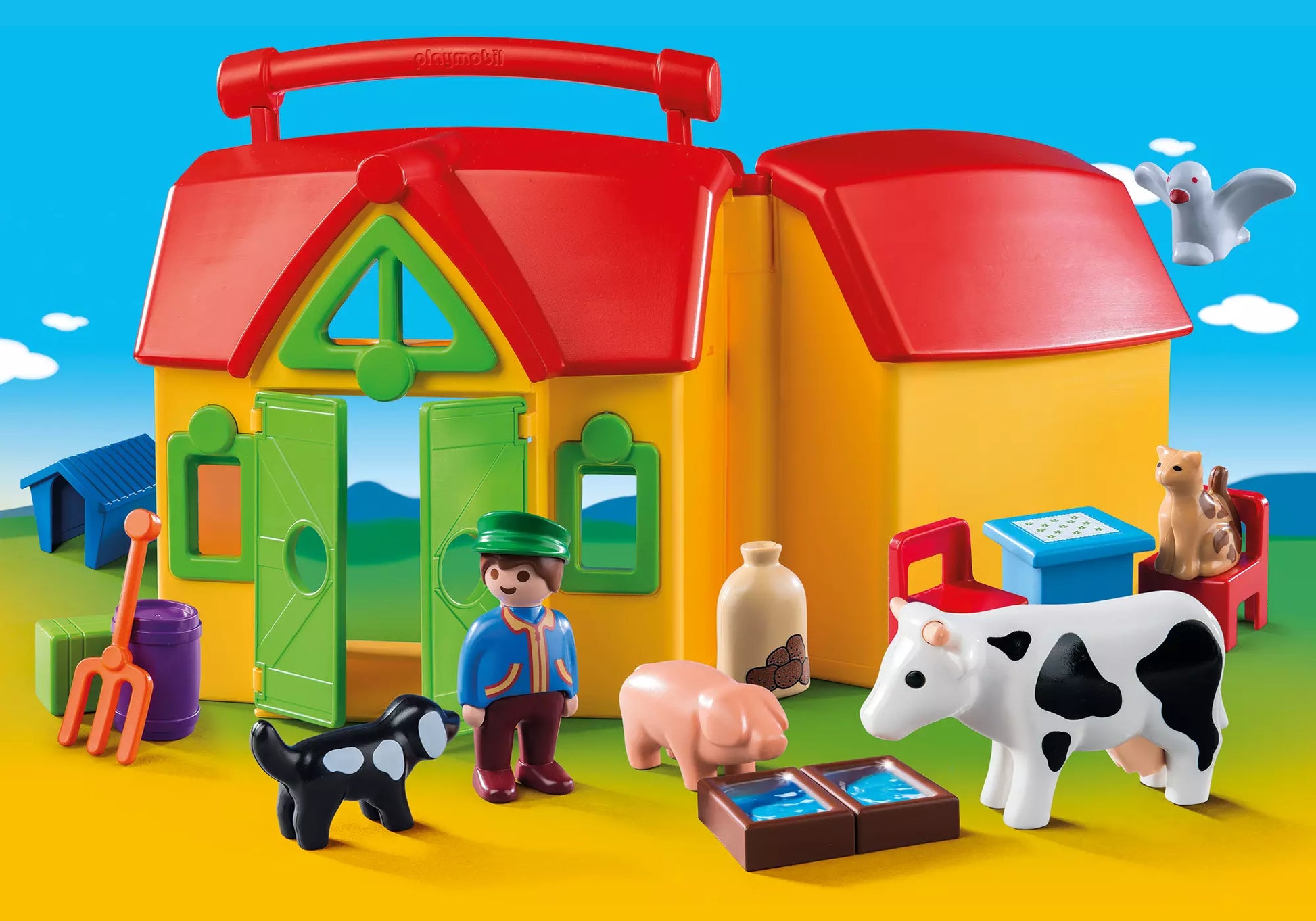 Playmobil 6962 1-2-3 Mein Mitnehm Bauernhof - plegobil