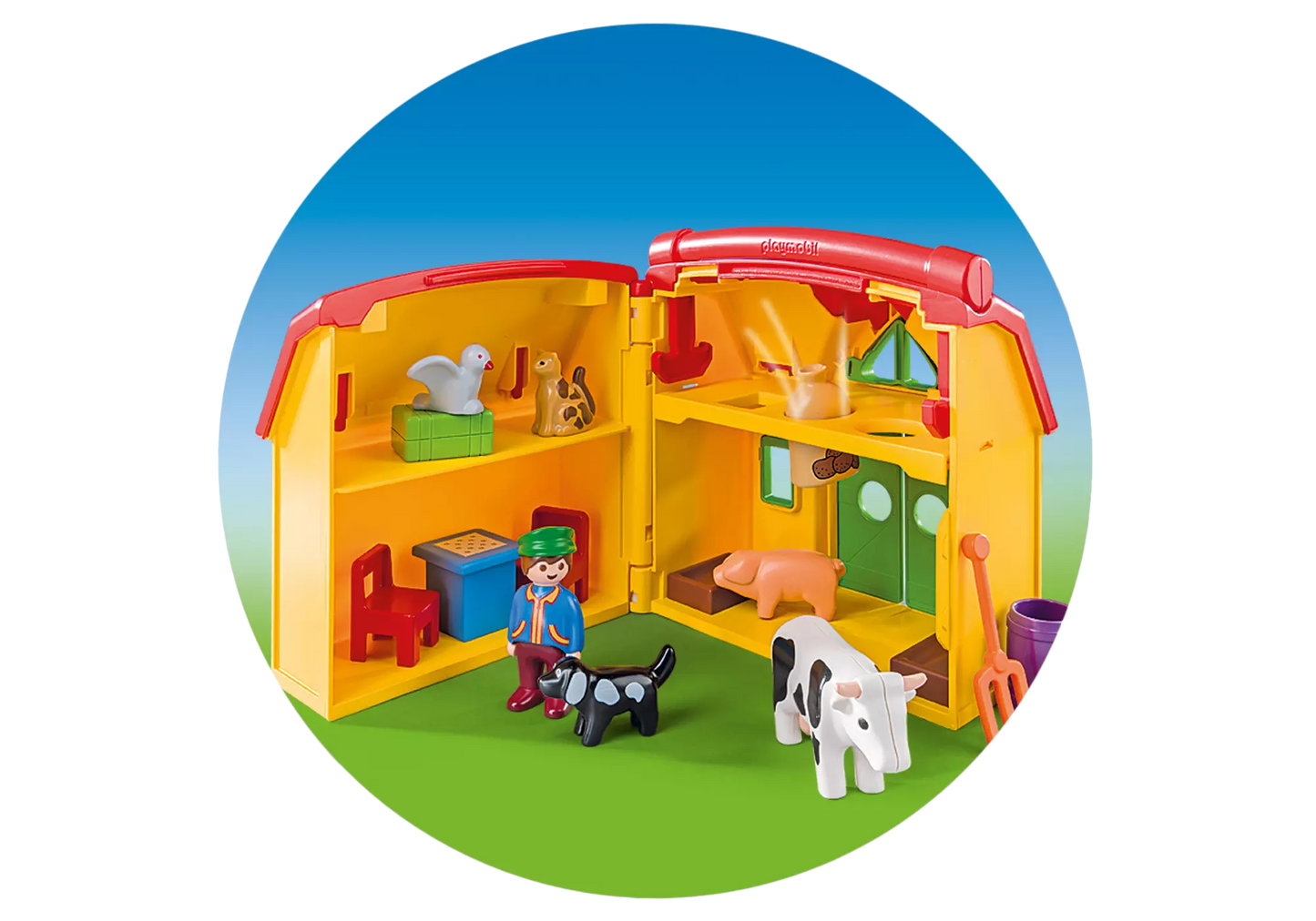 Playmobil 6962 1-2-3 Mein Mitnehm Bauernhof - plegobil