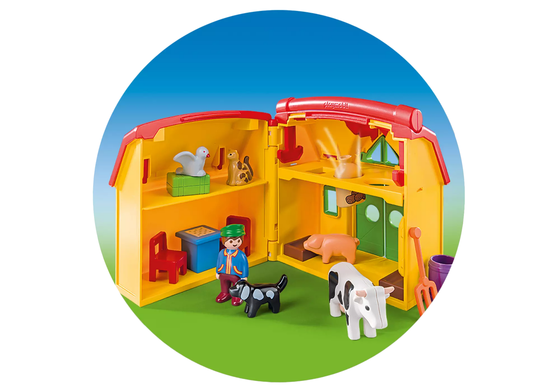 Playmobil 6962 1-2-3 Mein Mitnehm Bauernhof - plegobil