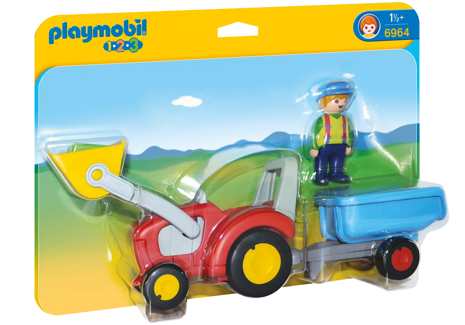 Playmobil 6964 1-2-3 Traktor mit Anhänger - plegobil