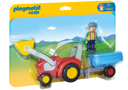 Playmobil 6964 1-2-3 Traktor mit Anhänger - plegobil
