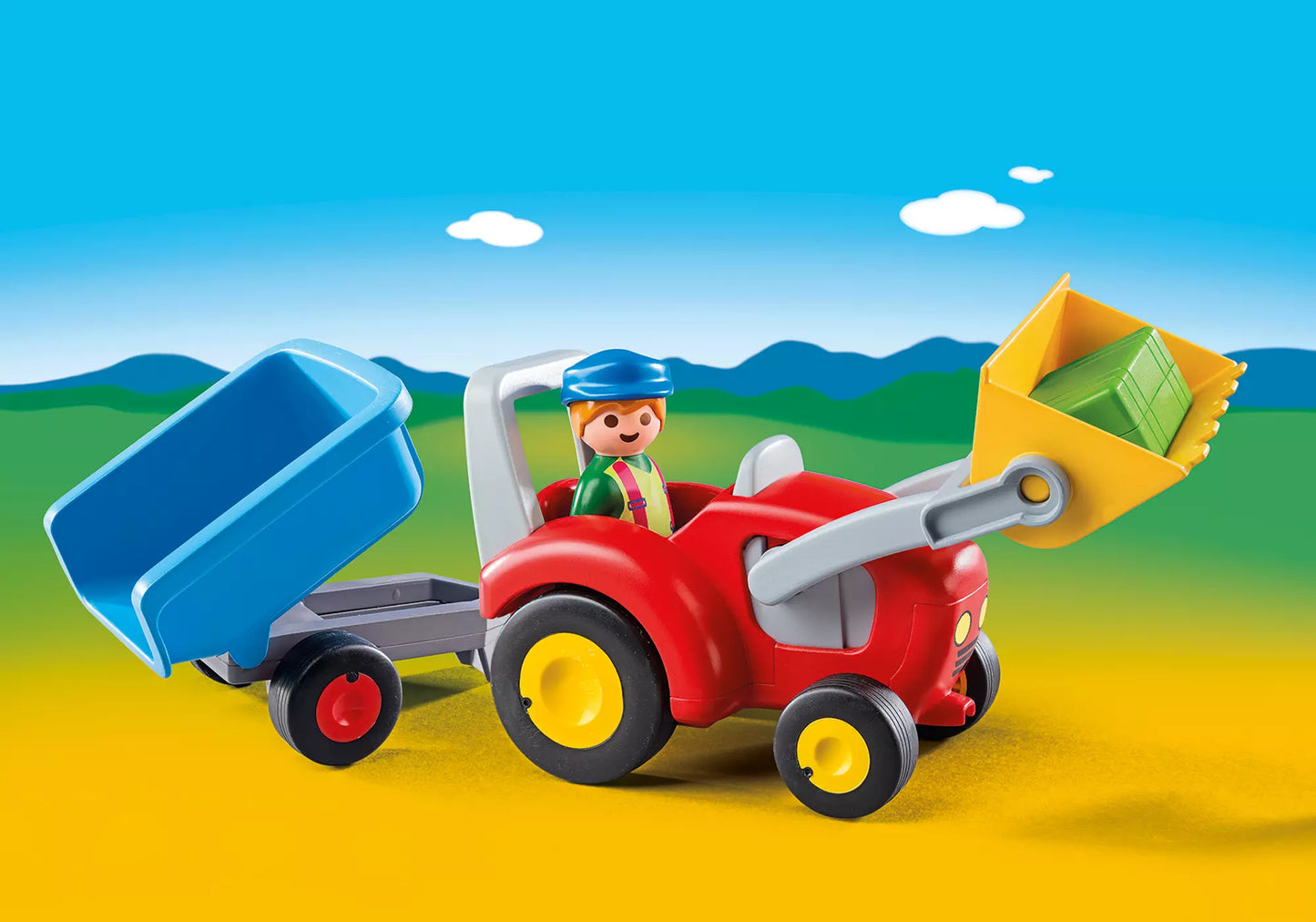 Playmobil 6964 1-2-3 Traktor mit Anhänger - plegobil