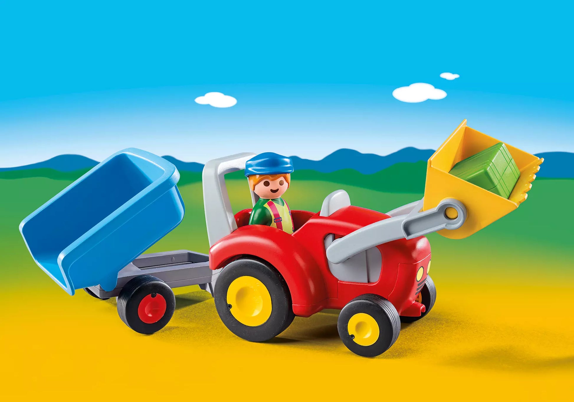 Playmobil 6964 1-2-3 Traktor mit Anhänger - plegobil