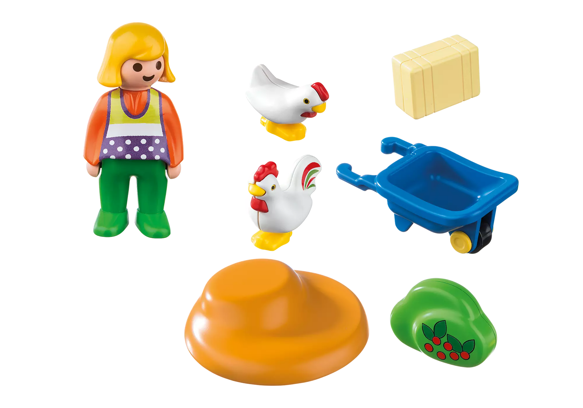 Playmobil 6965 1-2-3 Bäuerin mit Hühnern - plegobil