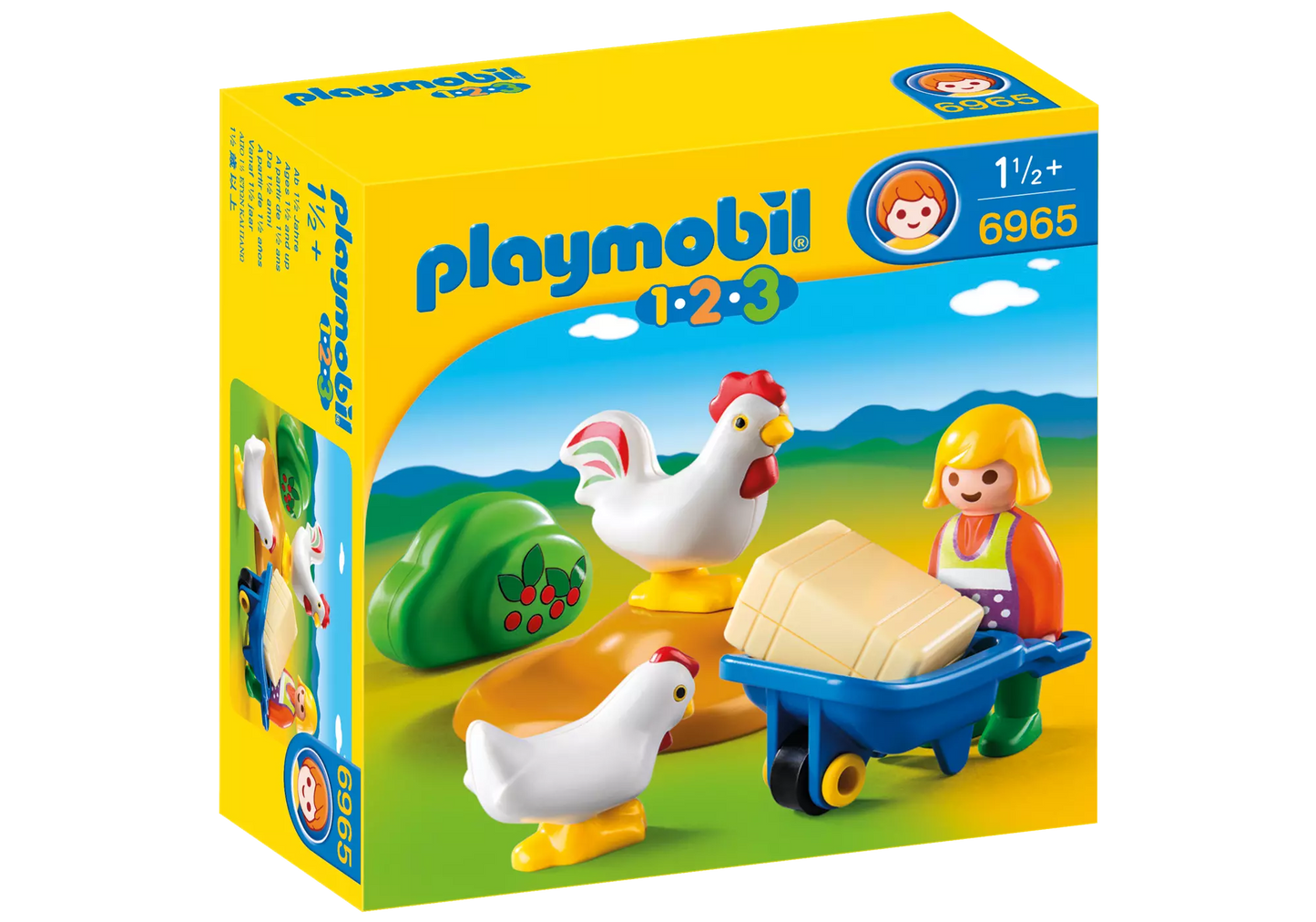 Playmobil 6965 1-2-3 Bäuerin mit Hühnern - plegobil