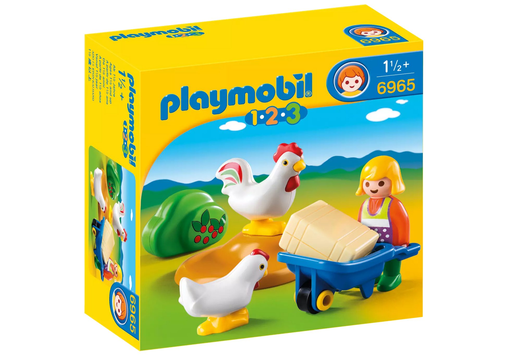 Playmobil 6965 1-2-3 Bäuerin mit Hühnern - plegobil