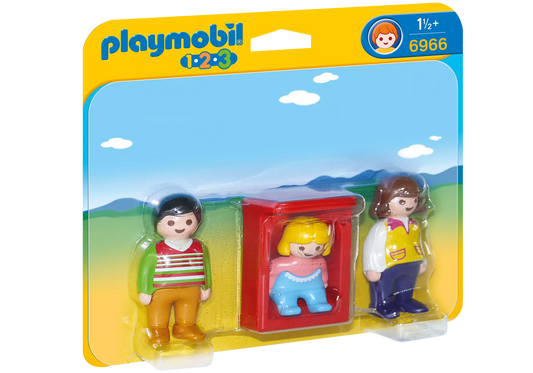 Playmobil 6966 1-2-3 Eltern mit Babywiege - plegobil