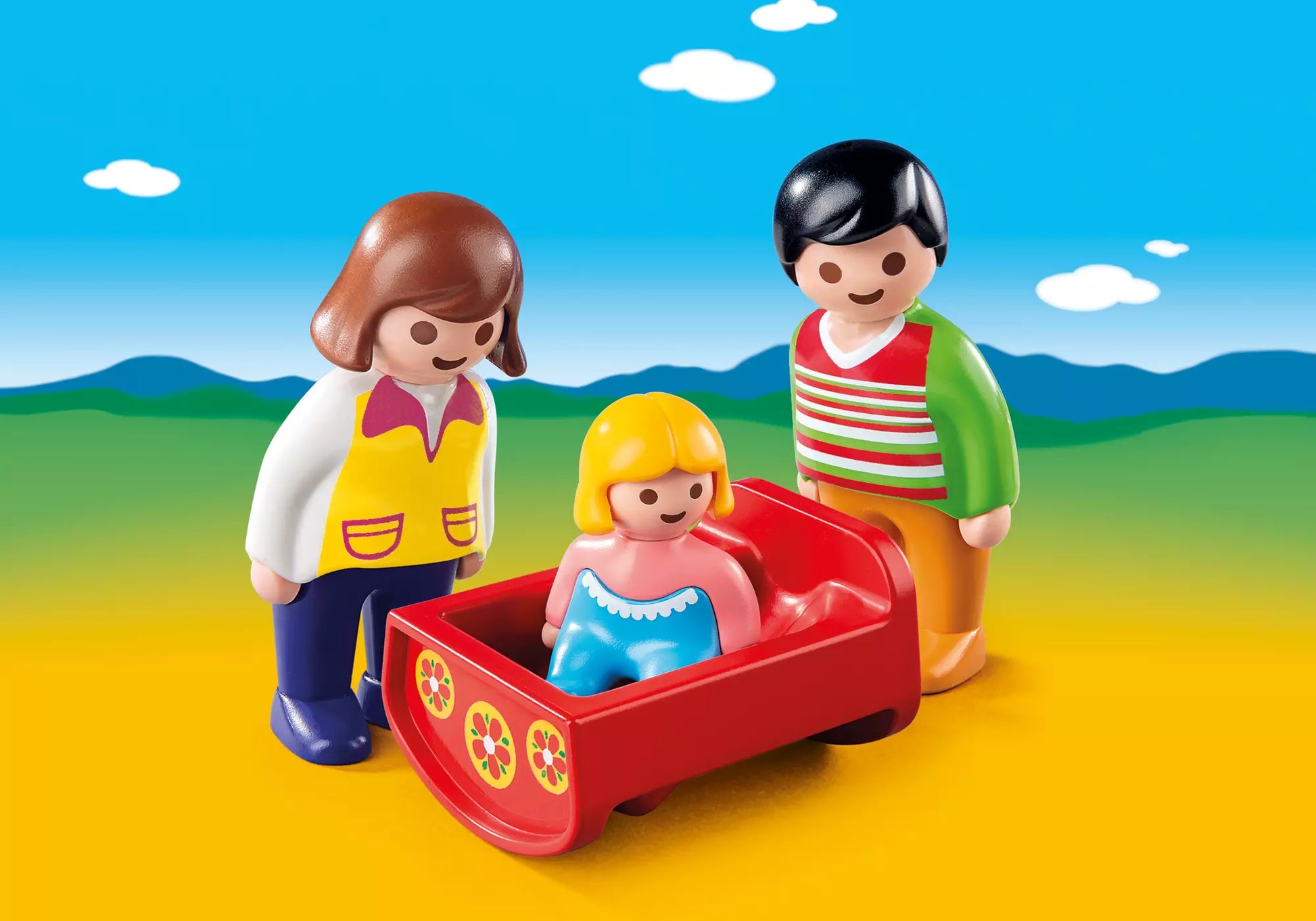 Playmobil 6966 1-2-3 Eltern mit Babywiege - plegobil