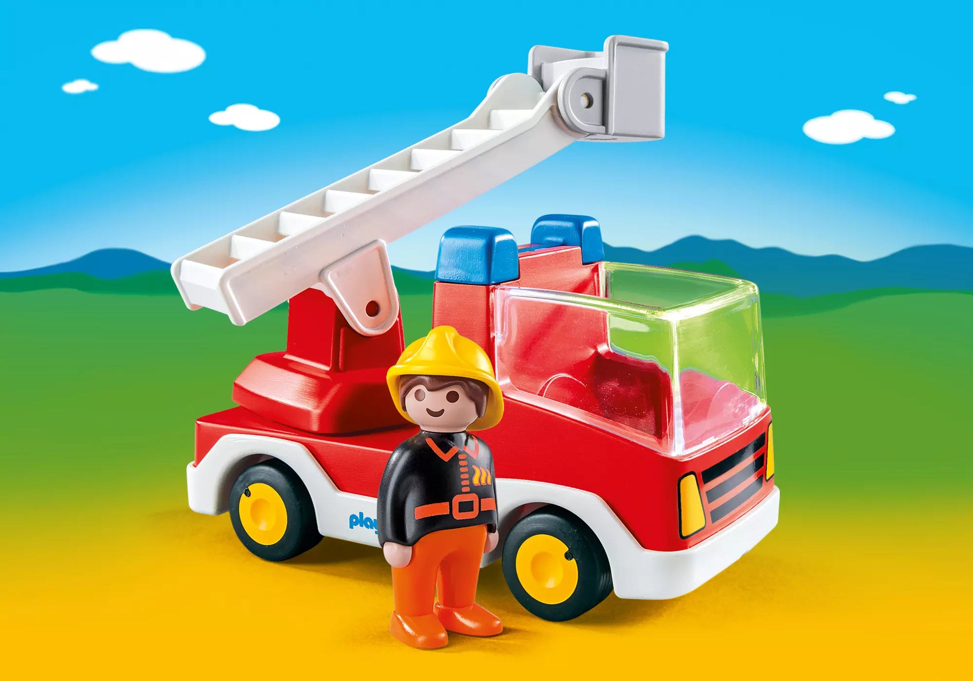 Playmobil 6967 1-2-3 Feuerwehrleitfahrzeug - plegobil