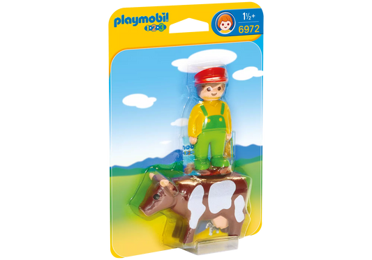 Playmobil 6972 1-2-3 Bauer mit Kuh - plegobil