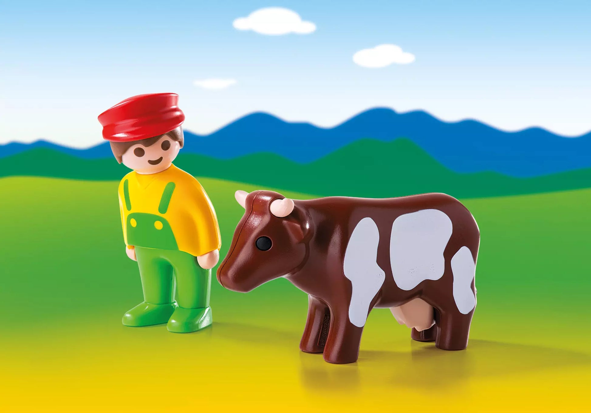Playmobil 6972 1-2-3 Bauer mit Kuh - plegobil