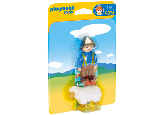 Playmobil 6974 1-2-3 Schäfer mit Schaf - plegobil