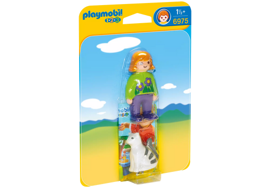 Playmobil 6975 1-2-3 Frau mit Katze - plegobil