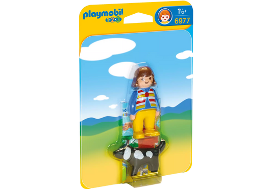 Playmobil 6977 1-2-3 Frau mit Hund - plegobil