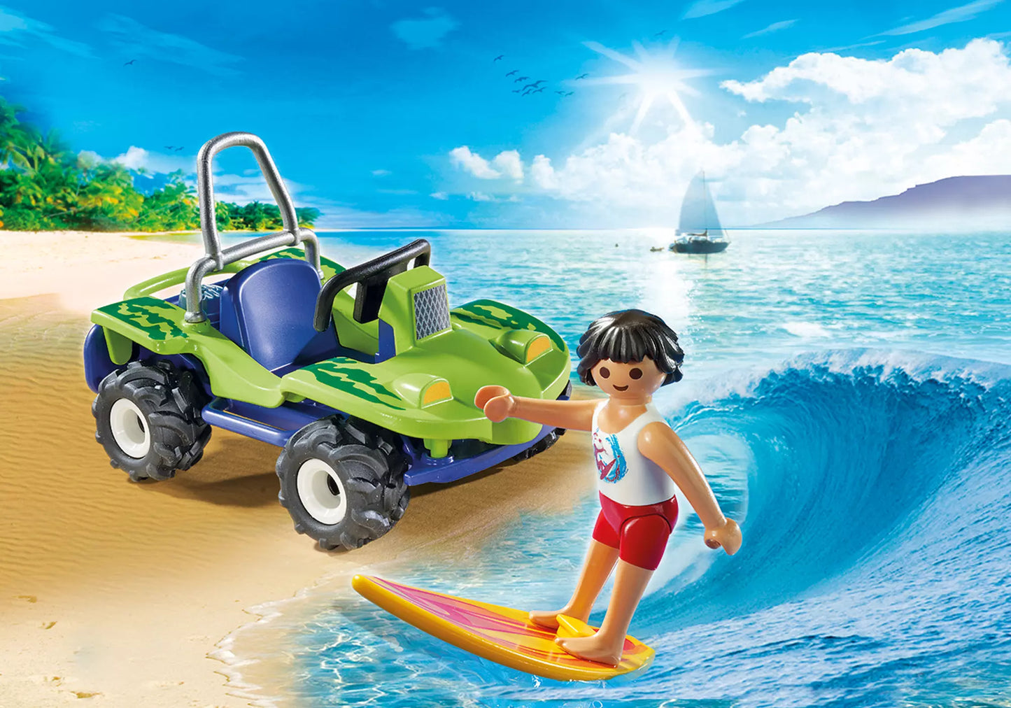 Playmobil 6982 Family Fun Surfer mit Strandbuggy - plegobil