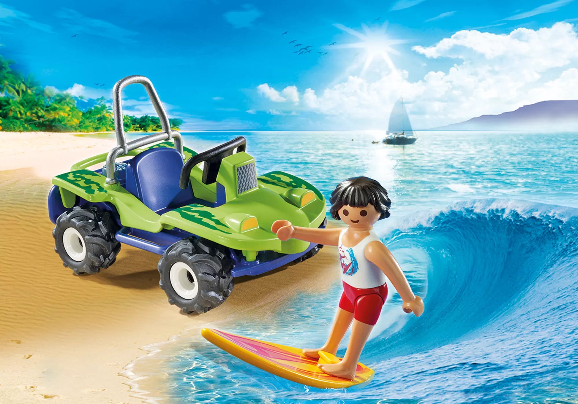 Playmobil 6982 Family Fun Surfer mit Strandbuggy - plegobil