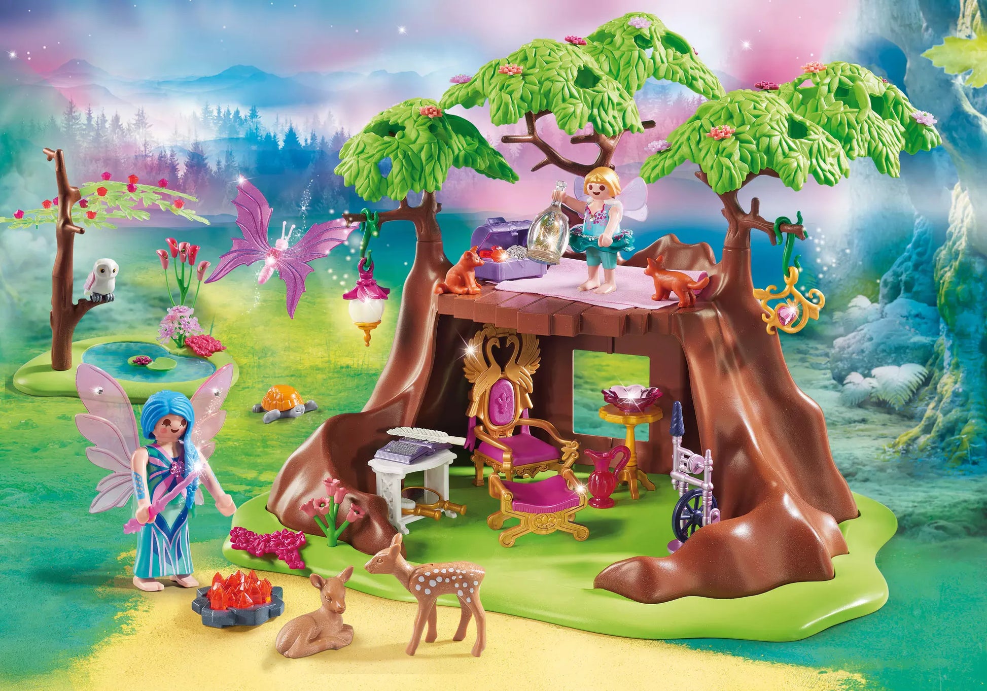 Playmobil 70001 Fairies Waldfeenhaus und Feenschmuck Anhänger - plegobil