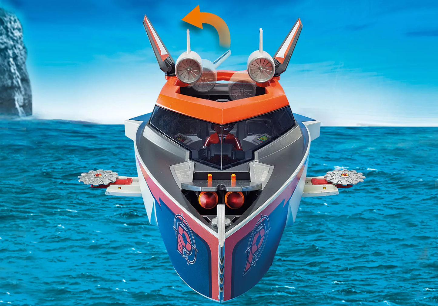 Playmobil 70002 Top Agents Spy Team Turboship - plegobil