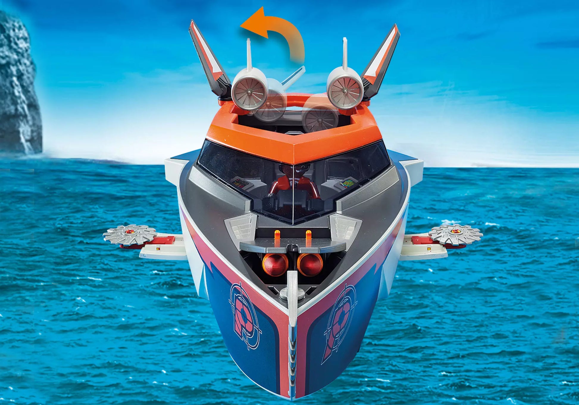 Playmobil 70002 Top Agents Spy Team Turboship - plegobil