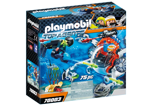Playmobil 70003 Top Agents Spy Team Sub Bot - plegobil