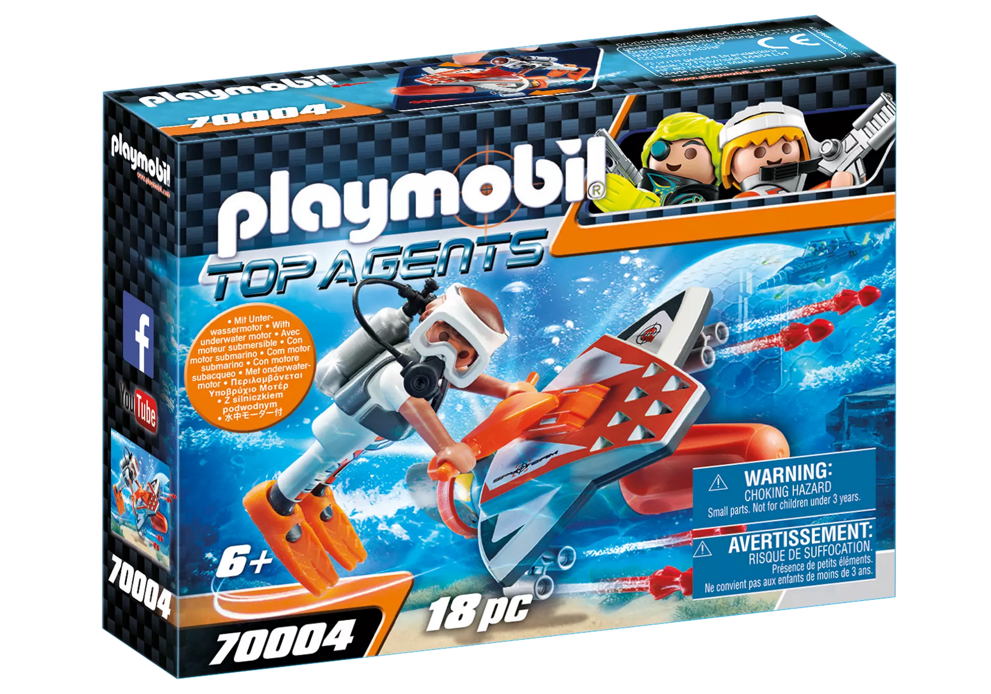 Playmobil 70004 Top Agents Spy Team Underwater Wing - plegobil
