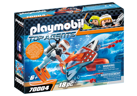 Playmobil 70004 Top Agents Spy Team Underwater Wing - plegobil