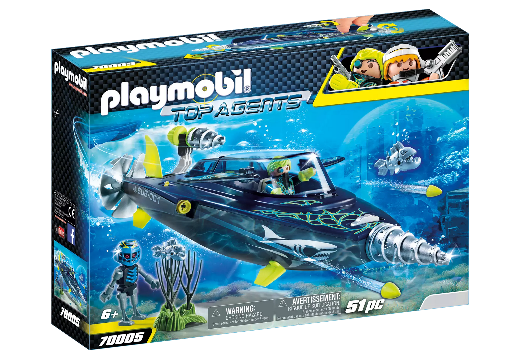 Playmobil 70005 Top Agents Team S.H.A.R.K. Drill Destroyer - plegobil