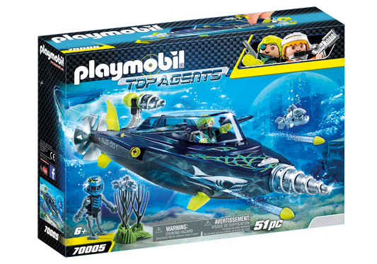 Playmobil 70005 Top Agents Team S.H.A.R.K. Drill Destroyer - plegobil