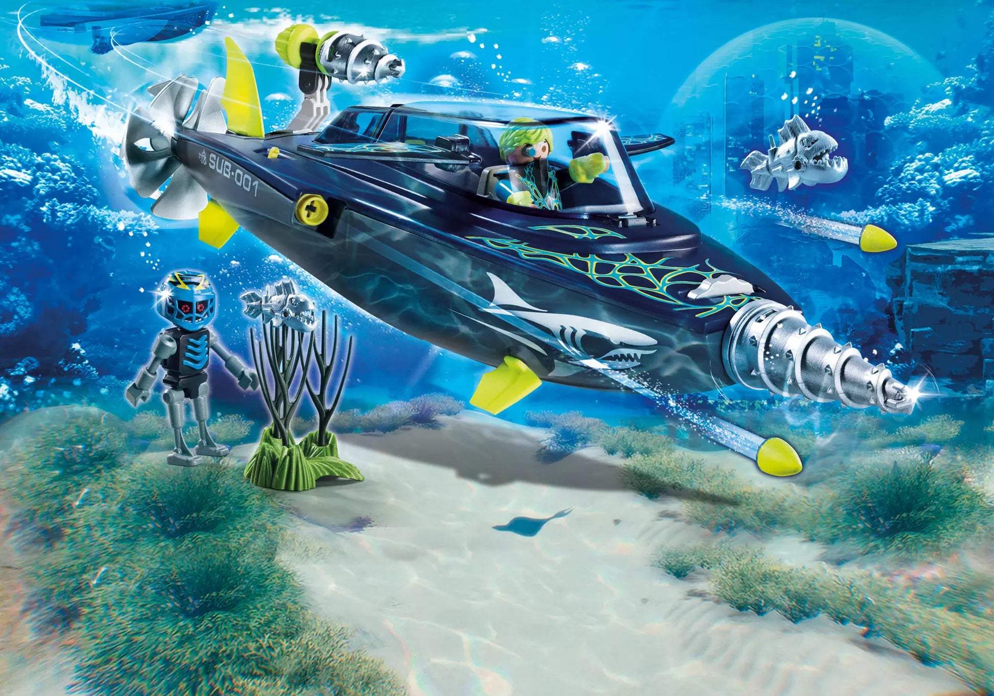 Playmobil 70005 Top Agents Team S.H.A.R.K. Drill Destroyer - plegobil