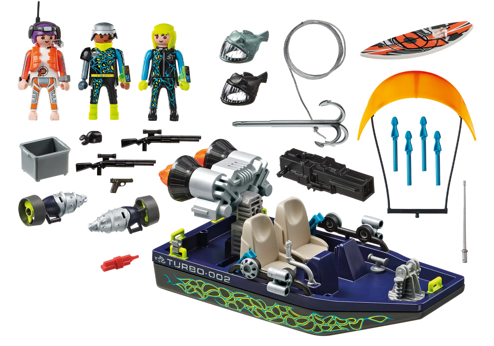 Playmobil 70006 Top Agents Team S.H.A.R.K. Harpoon Craft - plegobil
