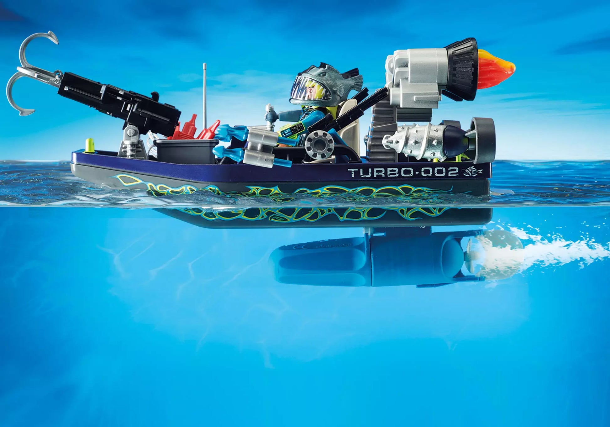 Playmobil 70006 Top Agents Team S.H.A.R.K. Harpoon Craft - plegobil