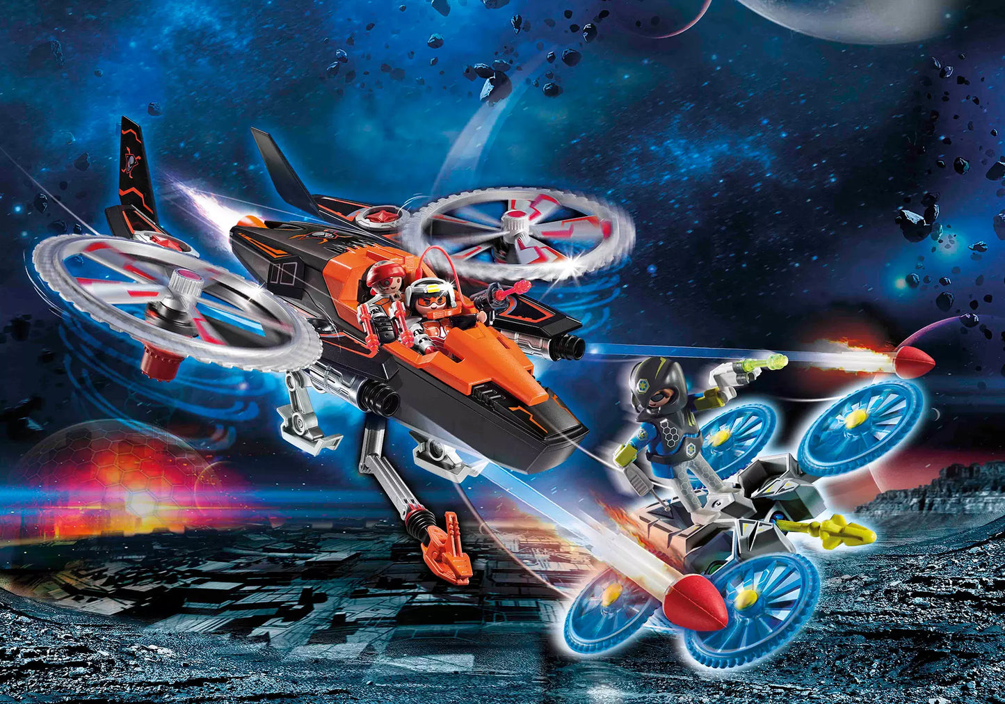 Playmobil 70023 Galaxy Police Space Pirates Heli - plegobil