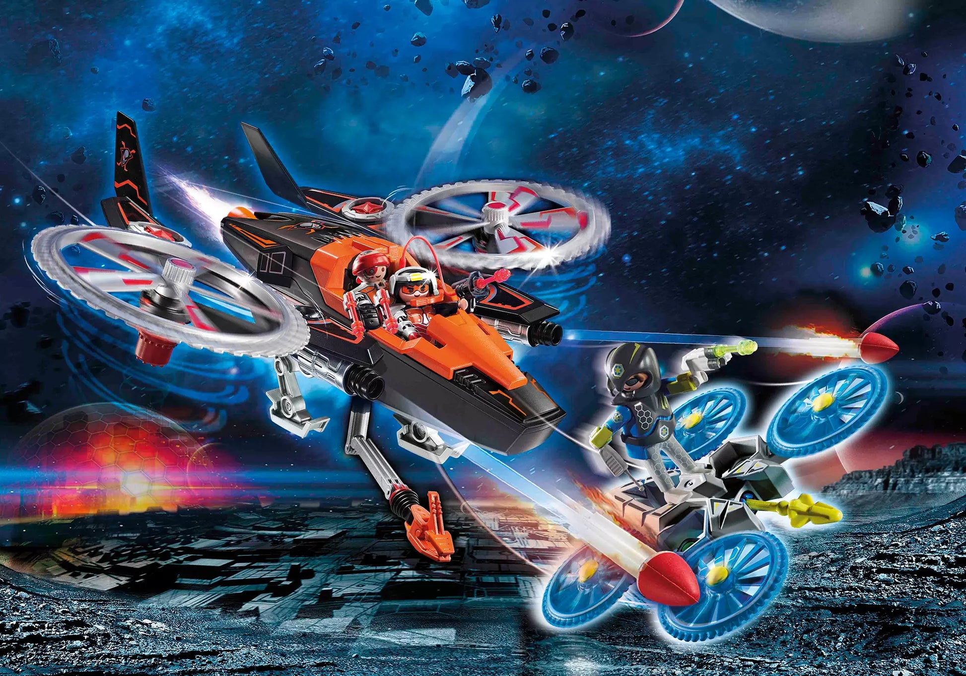 Playmobil 70023 Galaxy Police Space Pirates Heli - plegobil