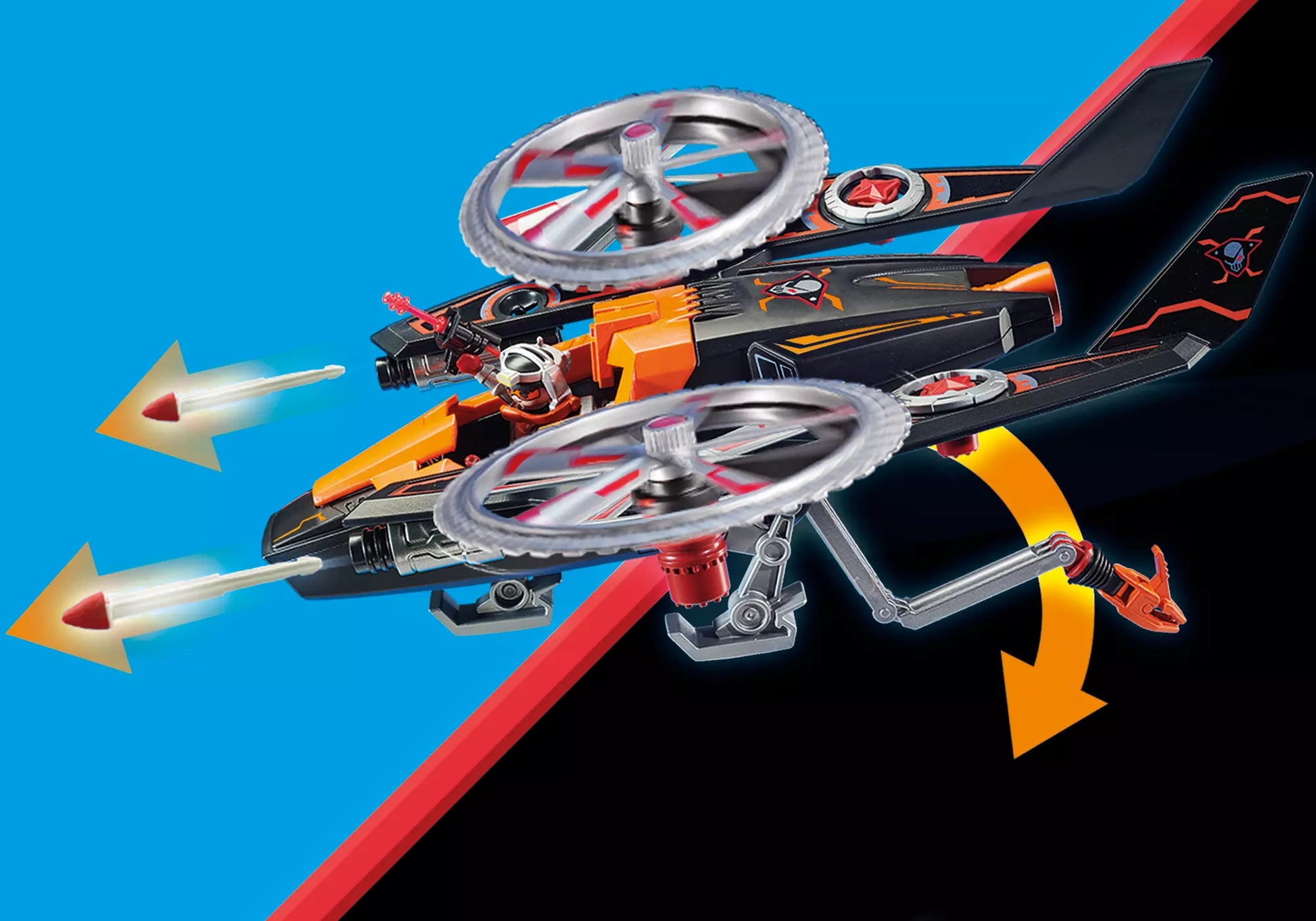 Playmobil 70023 Galaxy Police Space Pirates Heli - plegobil
