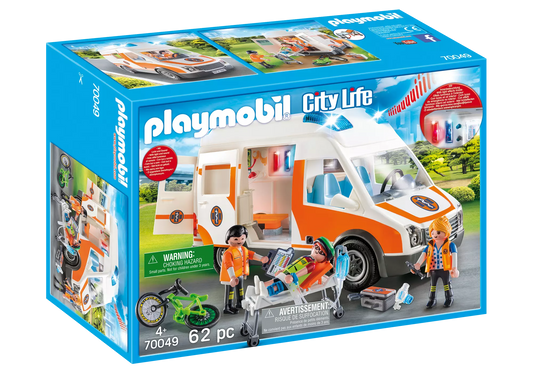 Playmobil 70049 City Life Rettungswagen mit Licht und Sound - plegobil