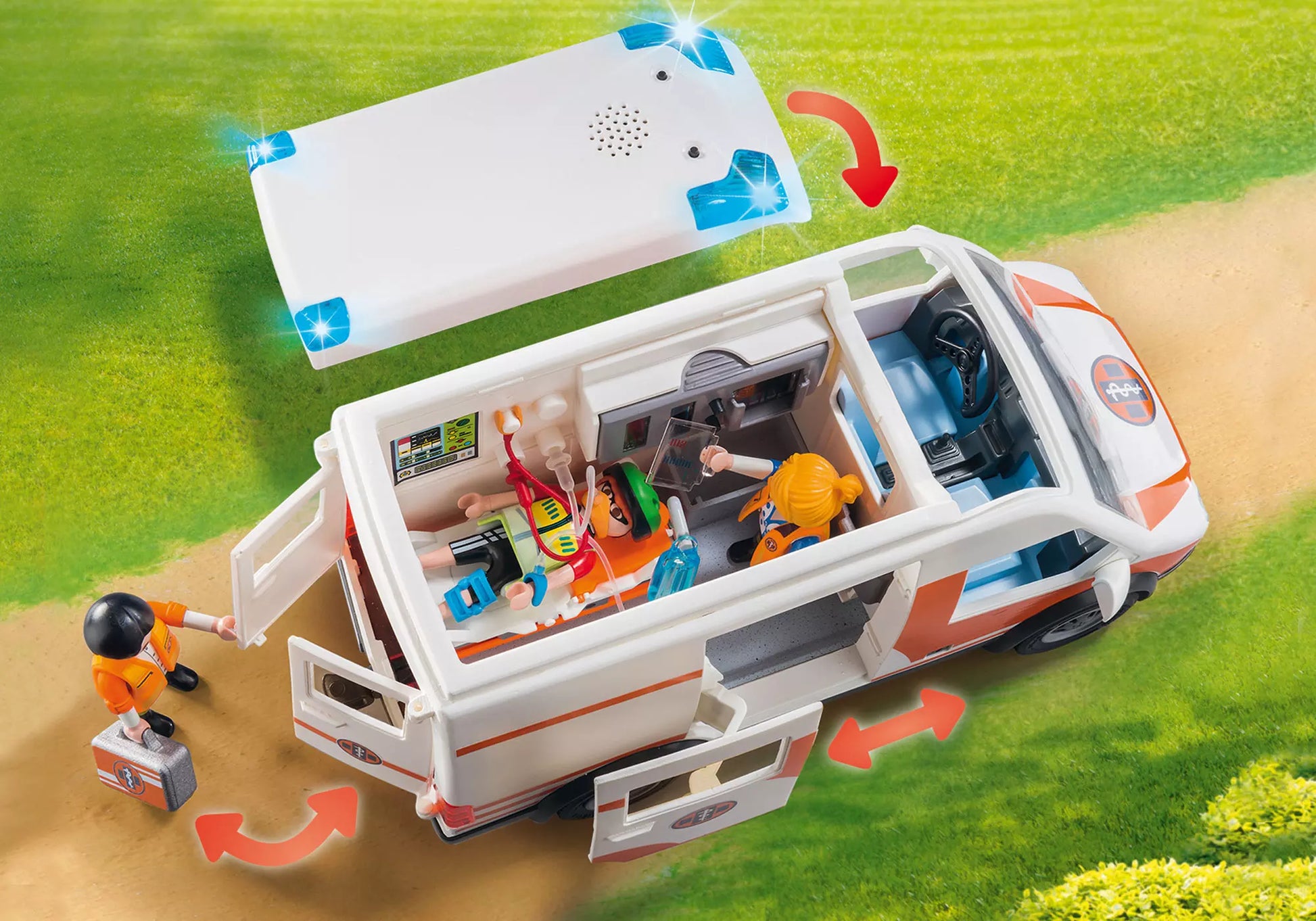 Playmobil 70049 City Life Rettungswagen mit Licht und Sound - plegobil