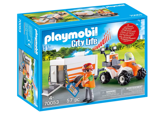 Playmobil 70053 City Life Quad mit Rettungsanhänger - plegobil