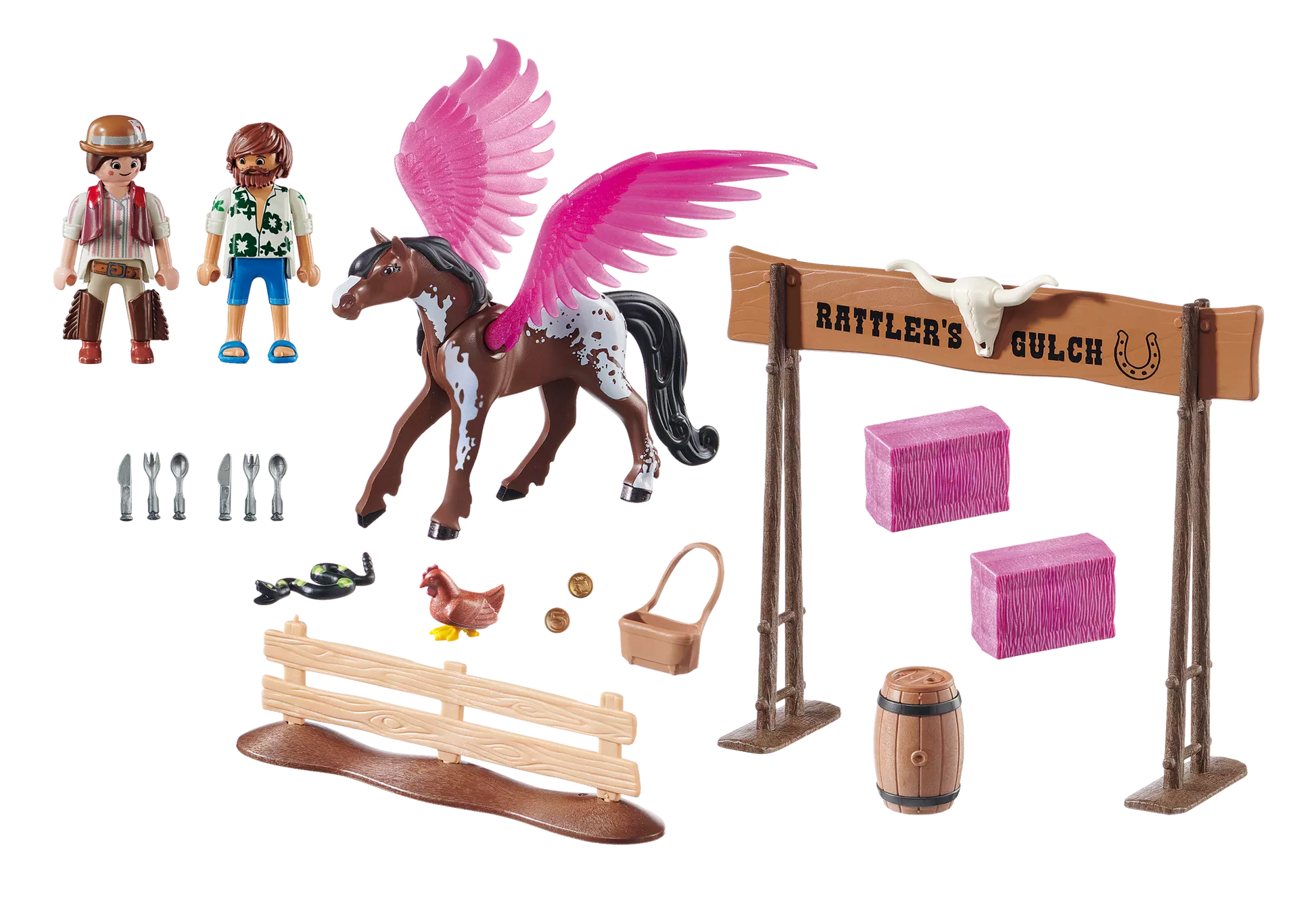 Playmobil 70074 The Movie Marla, Del und Pferd mit Flügeln - plegobil