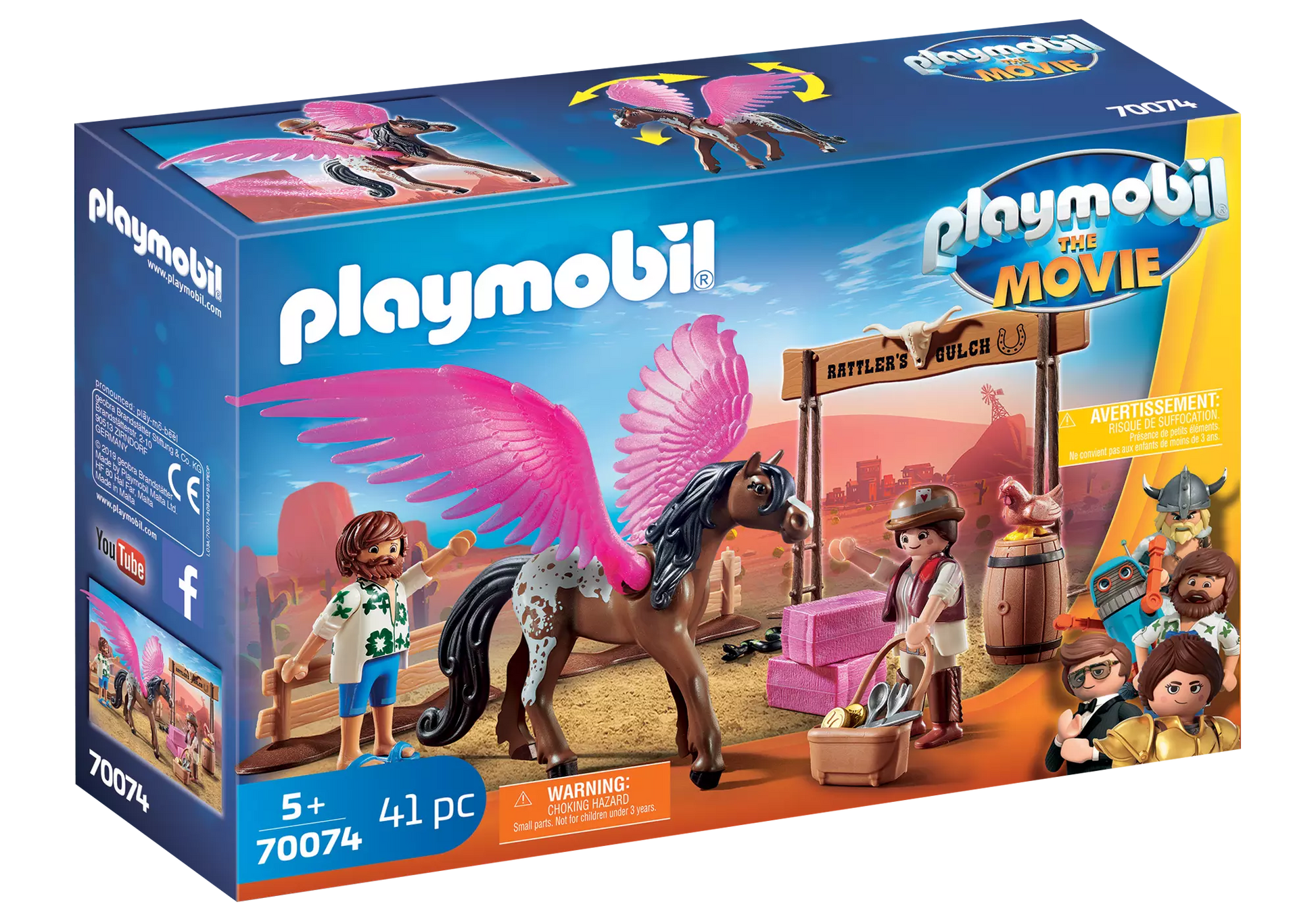 Playmobil 70074 The Movie Marla, Del und Pferd mit Flügeln - plegobil