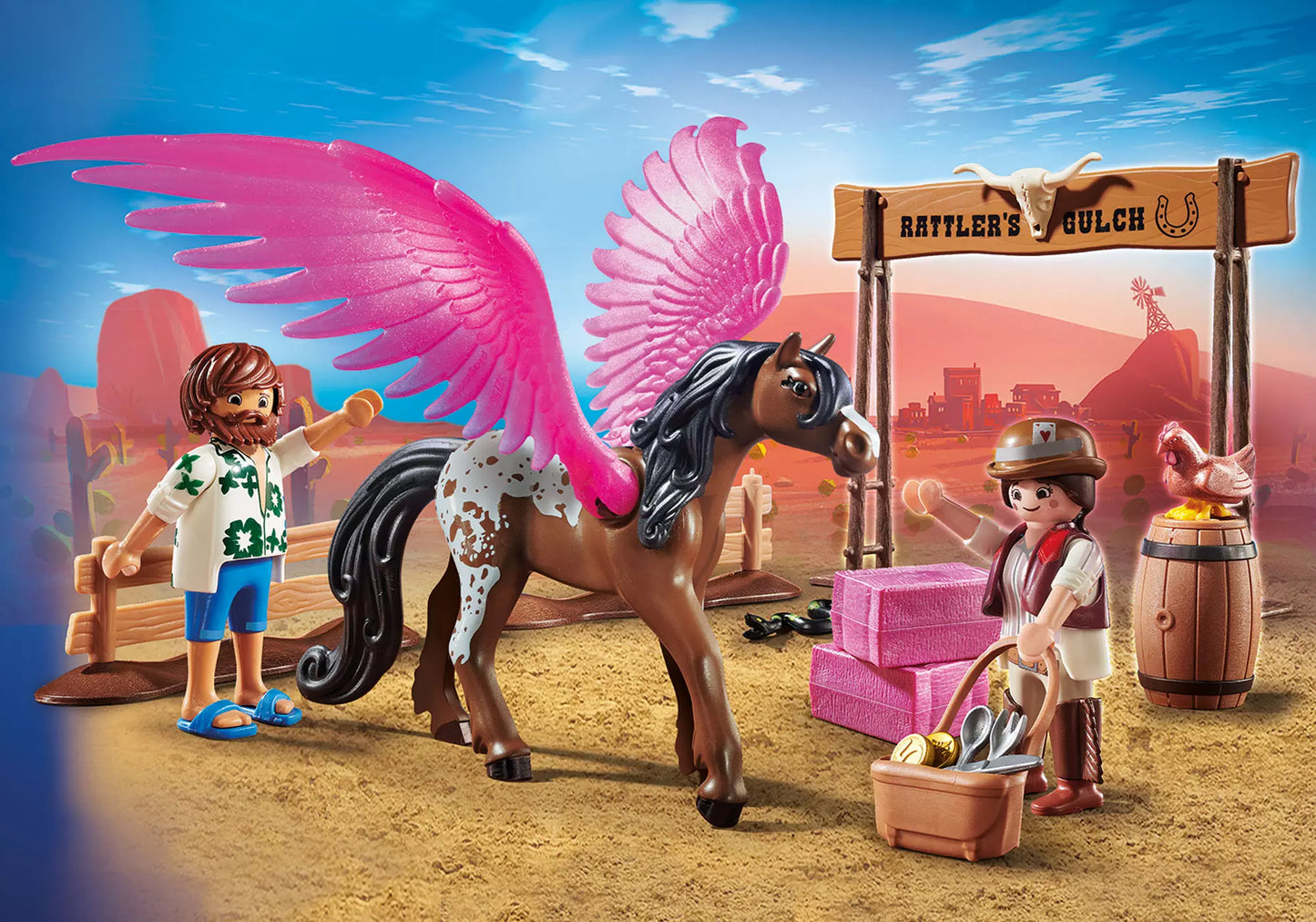 Playmobil 70074 The Movie Marla, Del und Pferd mit Flügeln - plegobil