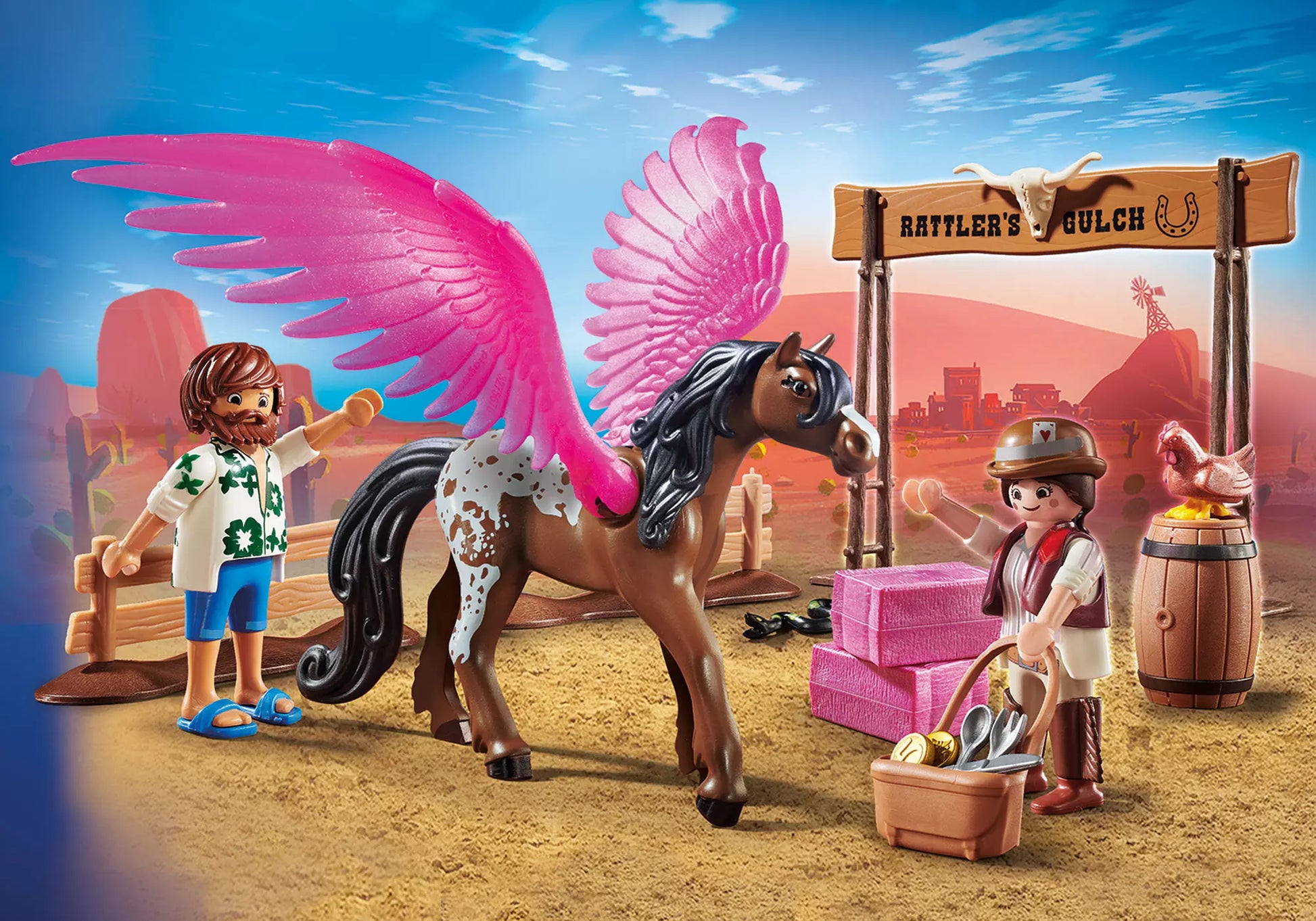 Playmobil 70074 The Movie Marla, Del und Pferd mit Flügeln - plegobil