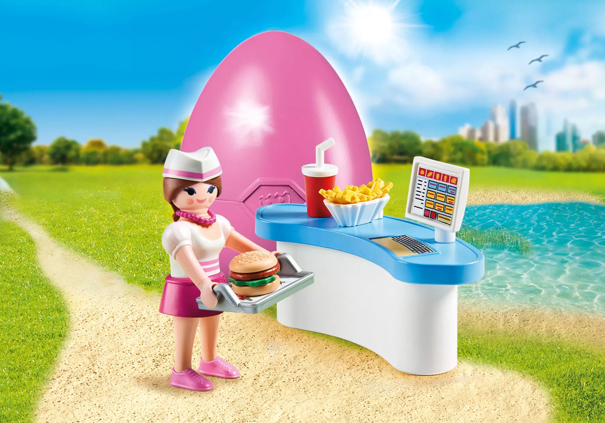 Playmobil 70084 Osterei Kellnerin mit Diner Theke - plegobil