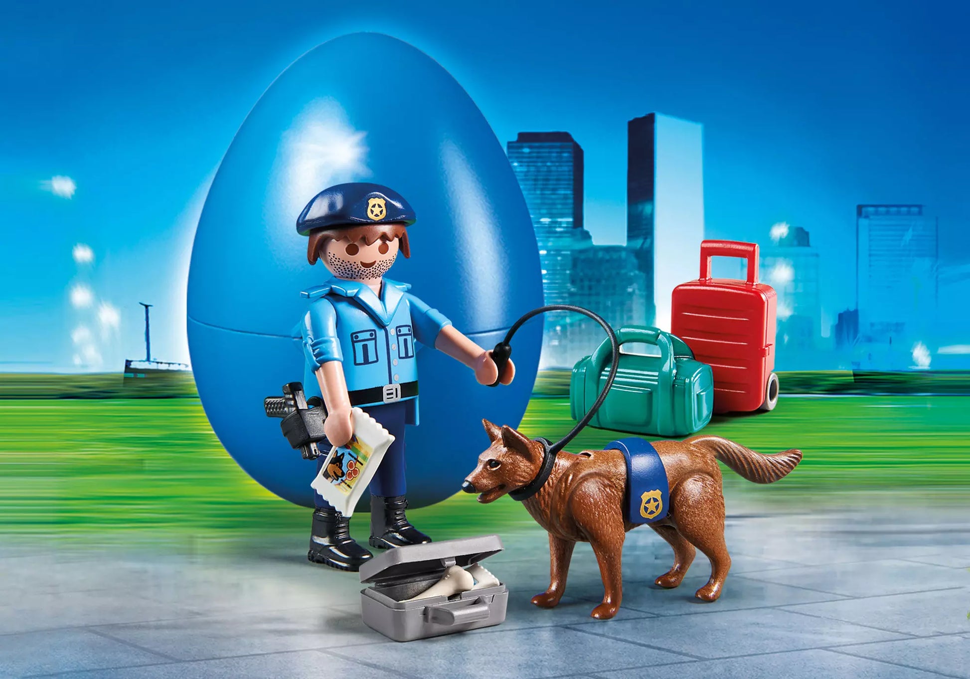 Playmobil 70085 Osterei Polizist mit Spürhund - plegobil