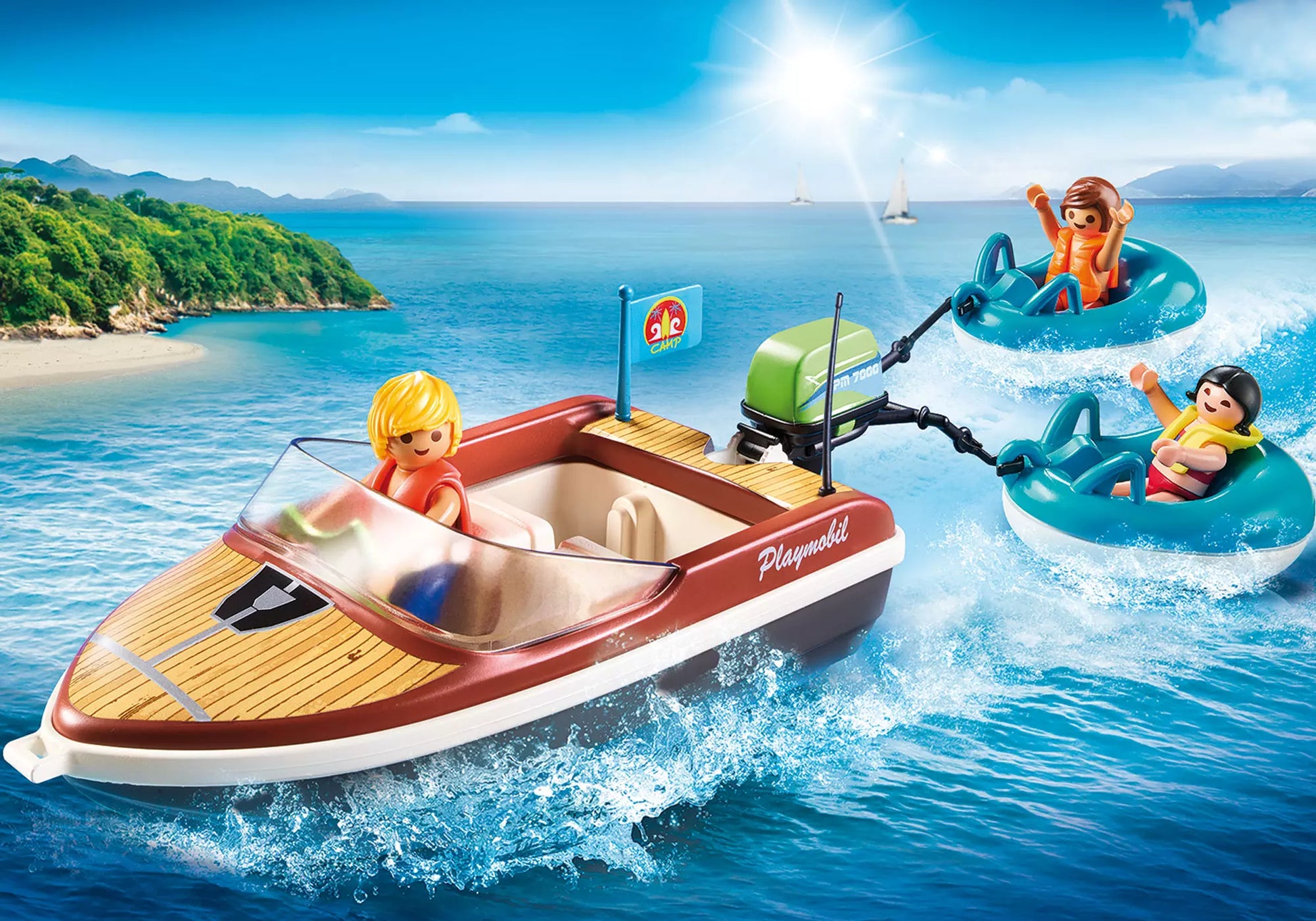 Playmobil 70091 Family Fun Sportboot mit Fun-Reifen - plegobil
