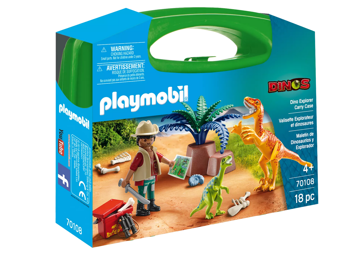 Playmobil 70108 Dinos Carry Case Dinosaurier Forscher - plegobil