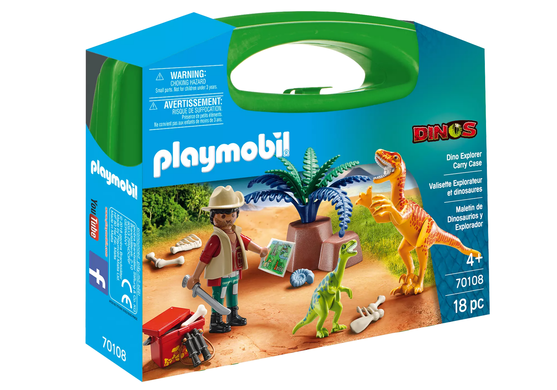 Playmobil 70108 Dinos Carry Case Dinosaurier Forscher - plegobil